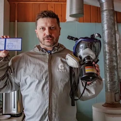 ФОТО Удаление плесени в районе станции метро Нагатинская